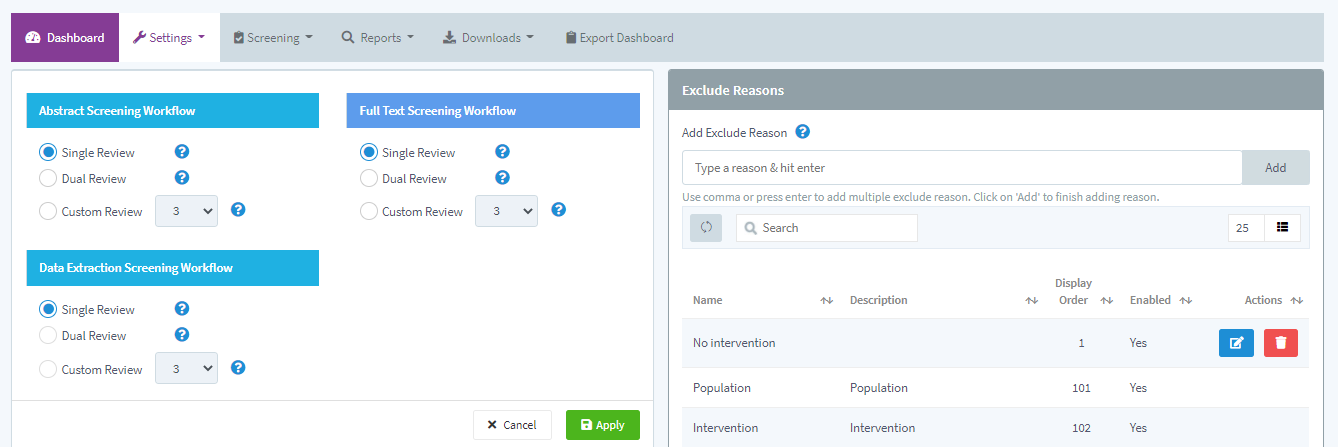 Customize Workflow